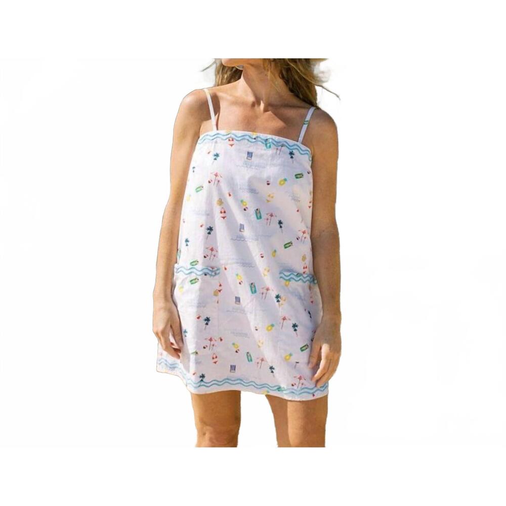 NEW SUNSHINE TIENDA sandbar grotto mini dress in white